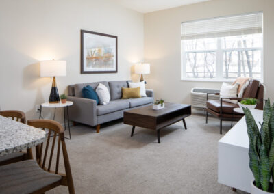 interior of a senior living apartment
